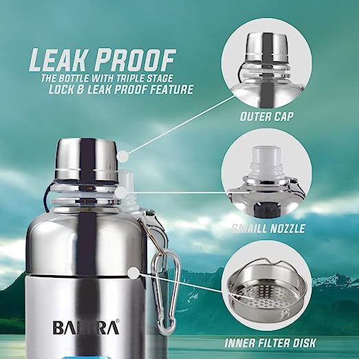 BALTRA Shipper Thermosteel 12 Hours Hot and Cold Water Bottle Sports flask 600ml, (Model: BSL-227), Silver BALTRA Shipper Thermosteel 12 Hours Hot and Cold Water Bottle Sports flask 600ml, (Model: BSL-227), Silver